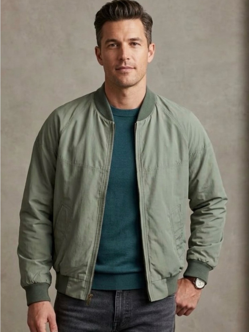 Marks & Spencer Olive Light Bomber Jacket